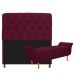 Kit Cabeceira Lady e Recamier Ari 195 cm King Size Suede Bordô - Amarena Móveis