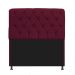 Kit Cabeceira Lady e Recamier Ari 195 cm King Size Suede Bordô - Amarena Móveis
