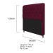 Kit Cabeceira Lady e Recamier Ari 195 cm King Size Suede Bordô - Amarena Móveis