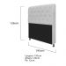 Kit Cabeceira Lady e Recamier Ari 195 cm King Size Suede Branco - Amarena Móveis