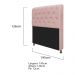 Kit Cabeceira Lady e Recamier Ari 195 cm King Size Suede Rosê - Amarena Móveis