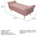 Kit Cabeceira Lady e Recamier Ari 195 cm King Size Suede Rosê - Amarena Móveis