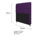 Kit Cabeceira Lady e Recamier Ari 195 cm King Size Suede Roxo - Amarena Móveis