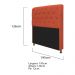 Kit Cabeceira Lady e Recamier Ari 195 cm King Size Suede Terracota - Amarena Móveis
