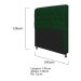 Kit Cabeceira Lady e Recamier Ari 195 cm King Size Suede Verde - Amarena Móveis