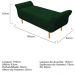 Kit Cabeceira Lady e Recamier Ari 195 cm King Size Suede Verde - Amarena Móveis
