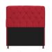 Kit Cabeceira Lady e Recamier Ari 195 cm King Size Suede Vermelho - Amarena Móveis