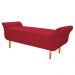 Kit Cabeceira Lady e Recamier Ari 195 cm King Size Suede Vermelho - Amarena Móveis