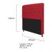 Kit Cabeceira Lady e Recamier Ari 195 cm King Size Suede Vermelho - Amarena Móveis