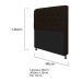 Kit Cabeceira Lady e Recamier Ari 90 cm Corano Marrom - Amarena Móveis