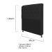 Kit Cabeceira Lady e Recamier Ari 90 cm Corano Preto - Amarena Móveis