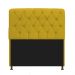Kit Cabeceira Lady e Recamier Ari 90 cm Solteiro Suede Amarelo - Amarena Móveis