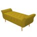 Kit Cabeceira Lady e Recamier Ari 90 cm Solteiro Suede Amarelo - Amarena Móveis