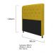 Kit Cabeceira Lady e Recamier Ari 90 cm Solteiro Suede Amarelo - Amarena Móveis