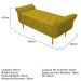 Kit Cabeceira Lady e Recamier Ari 90 cm Solteiro Suede Amarelo - Amarena Móveis