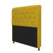 Kit Cabeceira Lady e Recamier Ari 90 cm Solteiro Suede Amarelo - Amarena Móveis
