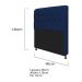 Kit Cabeceira Lady e Recamier Ari 90 cm Solteiro Suede Azul Marinho - Amarena Móveis