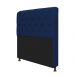 Kit Cabeceira Lady e Recamier Ari 90 cm Solteiro Suede Azul Marinho - Amarena Móveis