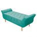 Kit Cabeceira Lady e Recamier Ari 90 cm Solteiro Suede Azul Tiffany - Amarena Móveis