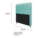 Kit Cabeceira Lady e Recamier Ari 90 cm Solteiro Suede Azul Tiffany - Amarena Móveis