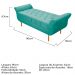 Kit Cabeceira Lady e Recamier Ari 90 cm Solteiro Suede Azul Tiffany - Amarena Móveis