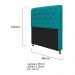 Kit Cabeceira Lady e Recamier Ari 90 cm Solteiro Suede Azul Turquesa - Amarena Móveis