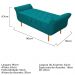 Kit Cabeceira Lady e Recamier Ari 90 cm Solteiro Suede Azul Turquesa - Amarena Móveis