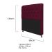 Kit Cabeceira Lady e Recamier Ari 90 cm Solteiro Suede Bordô - Amarena Móveis
