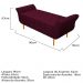 Kit Cabeceira Lady e Recamier Ari 90 cm Solteiro Suede Bordô - Amarena Móveis