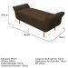 Kit Cabeceira Lady e Recamier Ari 90 cm Solteiro Suede Marrom - Amarena Móveis