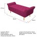 Kit Cabeceira Lady e Recamier Ari 90 cm Solteiro Suede Pink - Amarena Móveis