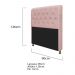 Kit Cabeceira Lady e Recamier Ari 90 cm Solteiro Suede Rosê - Amarena Móveis