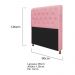 Kit Cabeceira Lady e Recamier Ari 90 cm Solteiro Suede Rosa Bebê - Amarena Móveis