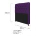 Kit Cabeceira Lady e Recamier Ari 90 cm Solteiro Suede Roxo - Amarena Móveis
