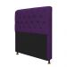 Kit Cabeceira Lady e Recamier Ari 90 cm Solteiro Suede Roxo - Amarena Móveis