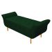 Kit Cabeceira Lady e Recamier Ari 90 cm Solteiro Suede Verde - Amarena Móveis