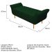 Kit Cabeceira Lady e Recamier Ari 90 cm Solteiro Suede Verde - Amarena Móveis