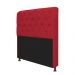 Kit Cabeceira Lady e Recamier Ari 90 cm Solteiro Suede Vermelho - Amarena Móveis