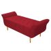 Kit Cabeceira Lady e Recamier Ari 90 cm Solteiro Suede Vermelho - Amarena Móveis