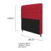 Kit Cabeceira Lady e Recamier Ari 90 cm Solteiro Suede Vermelho - Amarena Móveis