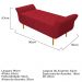 Kit Cabeceira Lady e Recamier Ari 90 cm Solteiro Suede Vermelho - Amarena Móveis