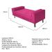 Kit Cabeceira Lady e Recamier Félix 100 cm Solteiro Suede Pink - Amarena Móveis