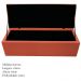 Kit Cabeceira e Calçadeira Baú Estofada Mel 140 cm Casal Com Botonê  Suede Terracota - Amarena Móveis