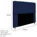 Kit Cabeceira e Calçadeira Baú Estofada Mel 140 cm Casal Com Capitonê Suede Azul Marinho - Amarena Móveis