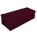 Kit Cabeceira e Calçadeira Baú Estofada Mel 140 cm Casal Com Capitonê Suede Bordô - Amarena Móveis
