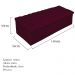 Kit Cabeceira e Calçadeira Baú Estofada Mel 140 cm Casal Com Capitonê Suede Bordô - Amarena Móveis