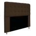 Kit Cabeceira e Calçadeira Baú Estofada Mel 140 cm Casal Com Capitonê Suede Marrom - Amarena Móveis