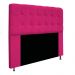 Kit Cabeceira e Calçadeira Baú Estofada Mel 140 cm Casal Com Capitonê Suede Pink - Amarena Móveis
