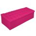 Kit Cabeceira e Calçadeira Baú Estofada Mel 140 cm Casal Com Capitonê Suede Pink - Amarena Móveis