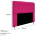 Kit Cabeceira e Calçadeira Baú Estofada Mel 140 cm Casal Com Capitonê Suede Pink - Amarena Móveis